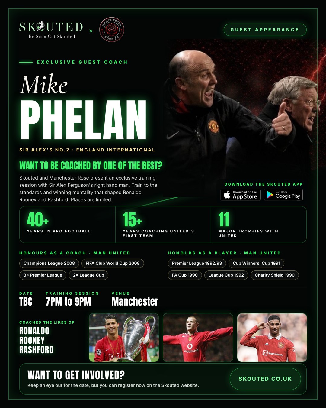 Mike Phelan guest appearance poster